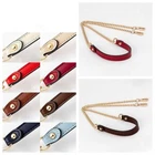 Metal Leather Chain Replacement Crossbody Shoulder Handbag Bag Strap Light Gold