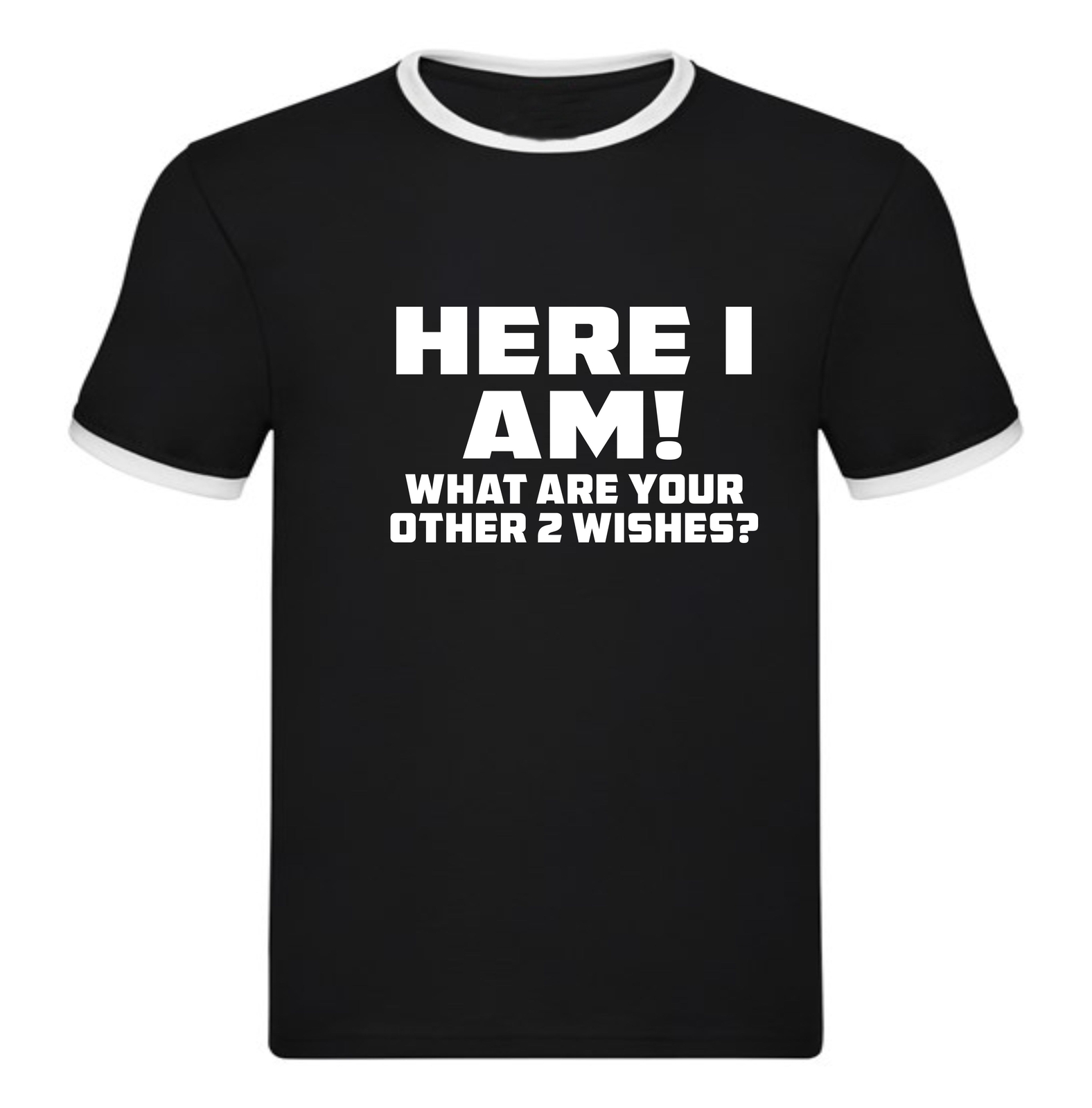 ALTRA Maglietta Here I Am Where Your Other 2 Wish Ringer Novità Divertente Regalo Suoneria 