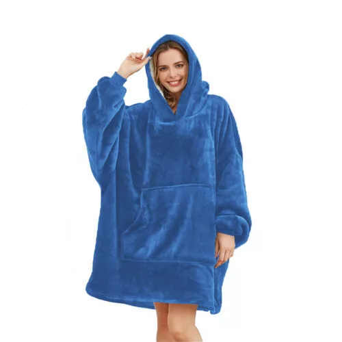 Oversized Hoodies Snuggy Hooded Blanket Super Plush Fleece Wearable Large HOodie - Picture 14 of 51