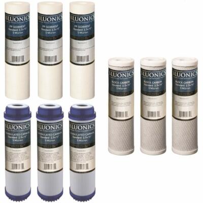 9 pc Reverse Osmosis Replacement Filter Set    RO Water Purifier Cartridges