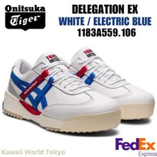 Onitsuka Tiger DELEGATION EX WHITE / ELECTRIC BLUE 1183A559 101 UNISEX NEW!!
