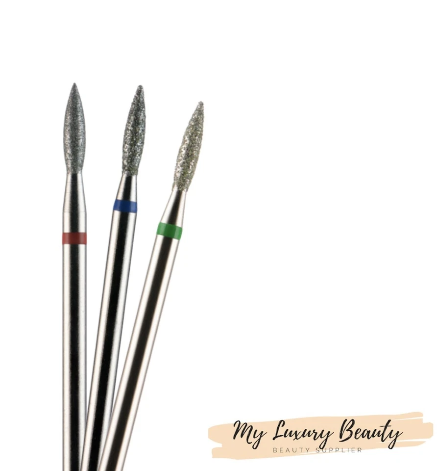 Best NEEDLE FLAME #DA11 Cuticle Drill Bit Russian Manicure Carbide Diamond Nails