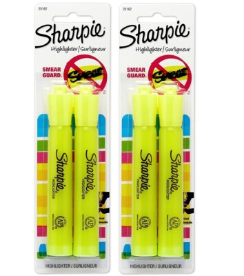 Sharpie 25162PP Accent Tank-Style Highlighter, Fluorescent Yellow (PACK OF 2)