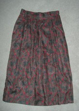 David Brooks Paisley Skirt 6P waist: 25 1/2" Made in USA