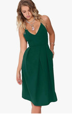 NWOT-Eliacher-Green-Strapped Dress-Medium (8-10)