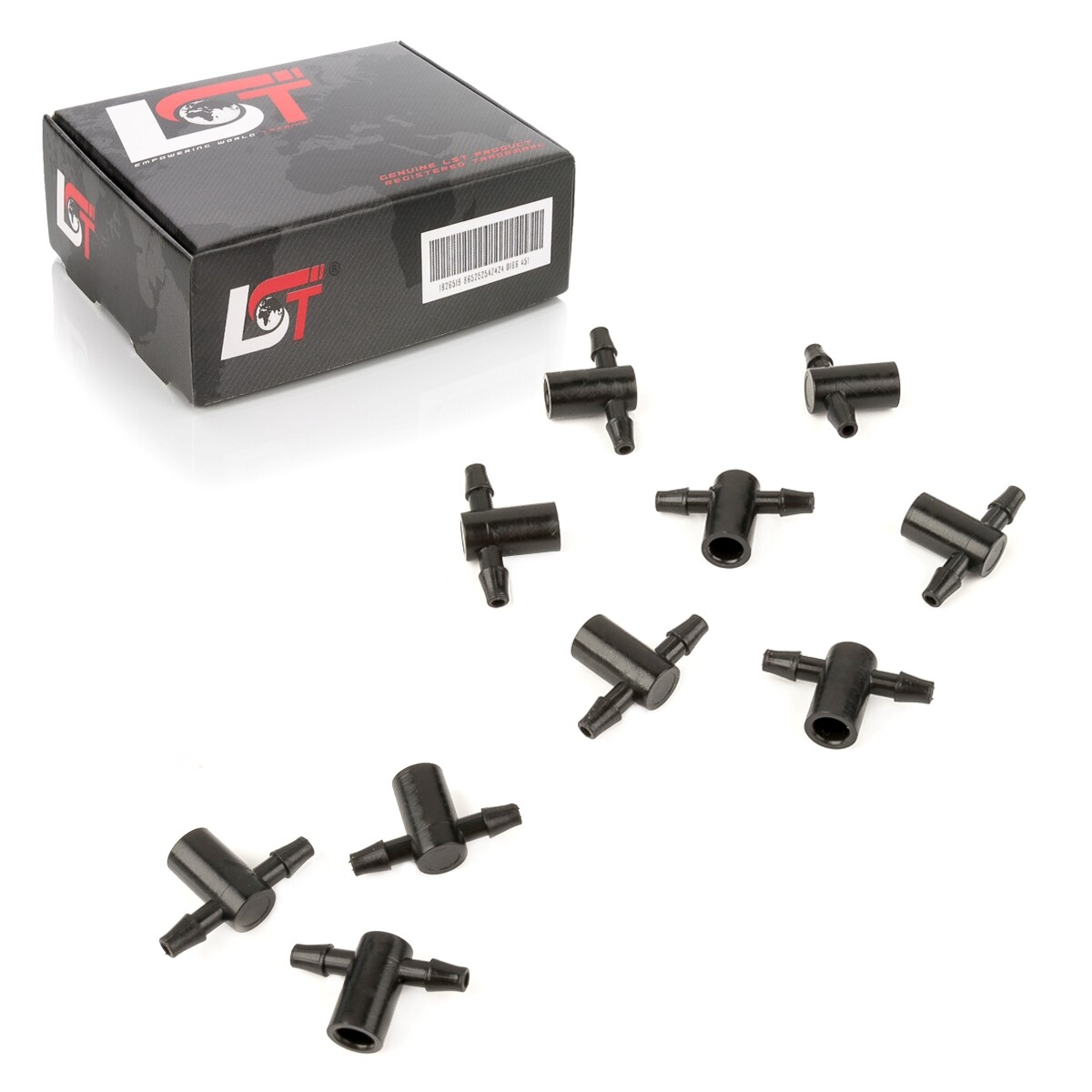 10x Emitter 2-Way Distributor Coupling Irrigation System for 5 mm Hose