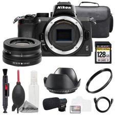 Nikon Z50  Z DX 16-50mm f/3.5-6.3 VR Lens  Mic  128GB  Bag- Basic Kit