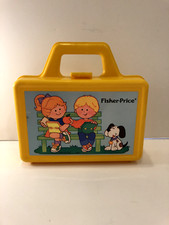 Vintage Fisher Price Pretend Play Lunchbox, Yellow, Fun with Food 1990