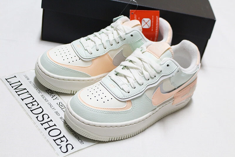 WMNS NIKE AIR FORCE 1 SHADOW SAIL BARELY GREEN CRIMSON TINT CU8591