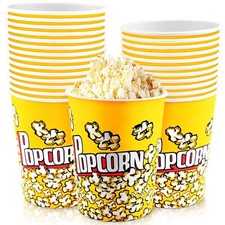 WYOMER 25 Pack 32oz Paper Popcorn Boxes Popcorn Containers Popcorn Buckets