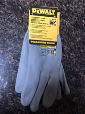 Lot Of 10 DeWalt Coated Work Gloves, Sz L, Full Dip, Water Resistant