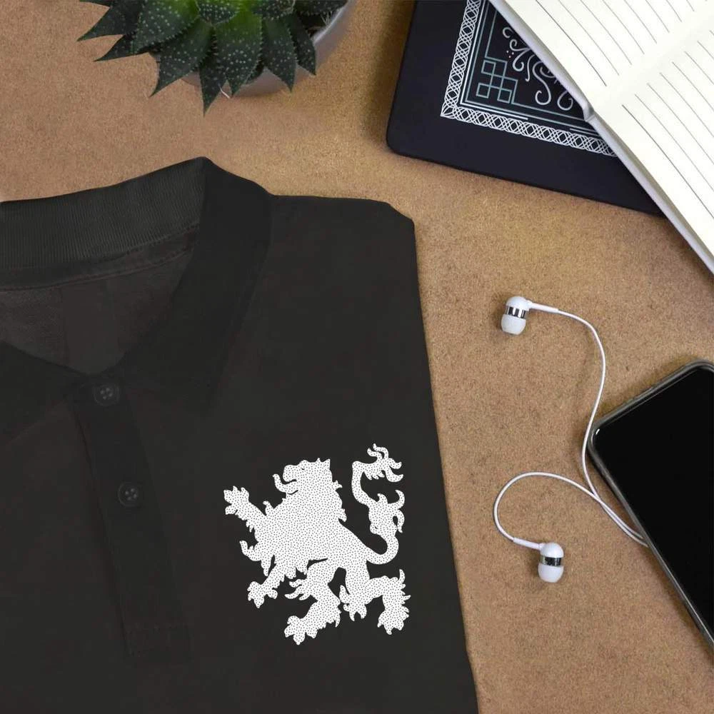 Polo shirt with lion emblem cheap