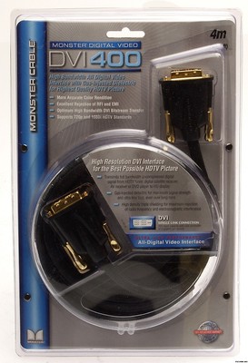 Monster Digital Video Cable DVI 400 4m 13 Feet DVI Male to DVI Male - NEW