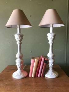 vintage chalkware table lamps