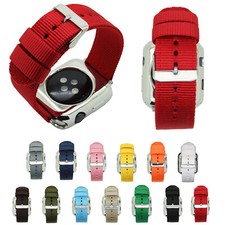 44/40/42/38 Sport Canvas Nylon Fabric Band for Apple Watch Series 5 6 7 8 Strap