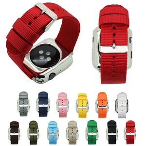 44/40/42/38 Sport Canvas Nylon Fabric Band for Apple Watch Series 5 6 7 8 Strap