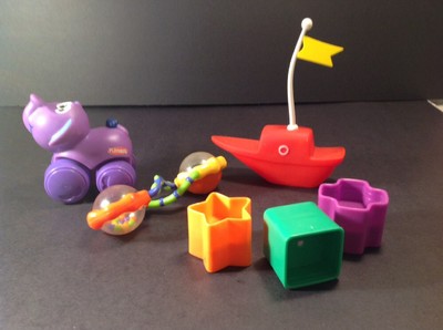 Lot (6) Infant Toys - Elephant Wheel Pal; Distributed Playskool 2009, Blocks