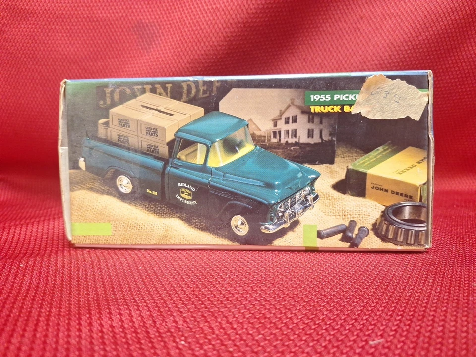 Ertl John Deere 1955 Chevy Pickup Truck Bank 5614 1/25 Scale Die-Cast Metal NIB - Image 3 of 4