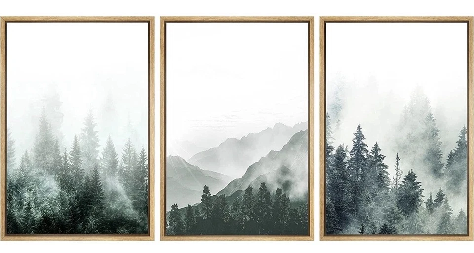 Arte de pared abstracto enmarcado Yolbcdr conjunto de 3 impresiones minimalistas texturizadas Foto 4 de 4