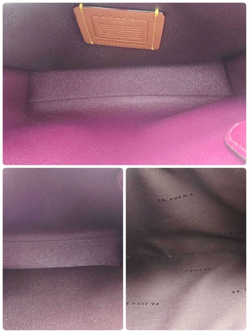 COACH Willow Tote 24 Color Block C8561 Purple Japan A-251215-12 thumbnail 21