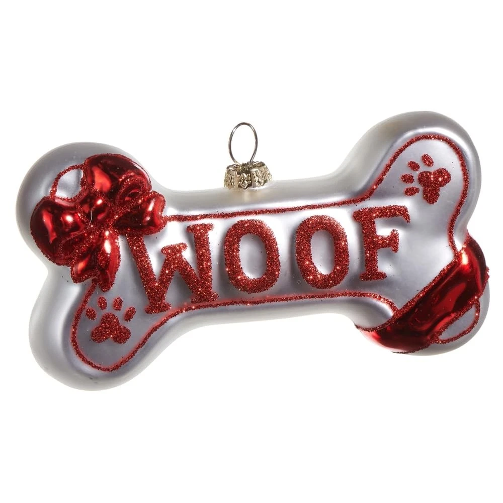 Raz Imports Woof Dog Bone Ornament - Thumbnail 2