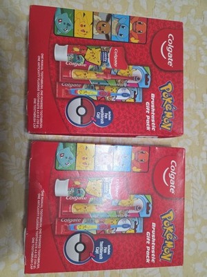 Colgate Pokémon Brushtastic 3pc Gift Pack W/Electric Toothbrush Exp 7/26 Sealed!