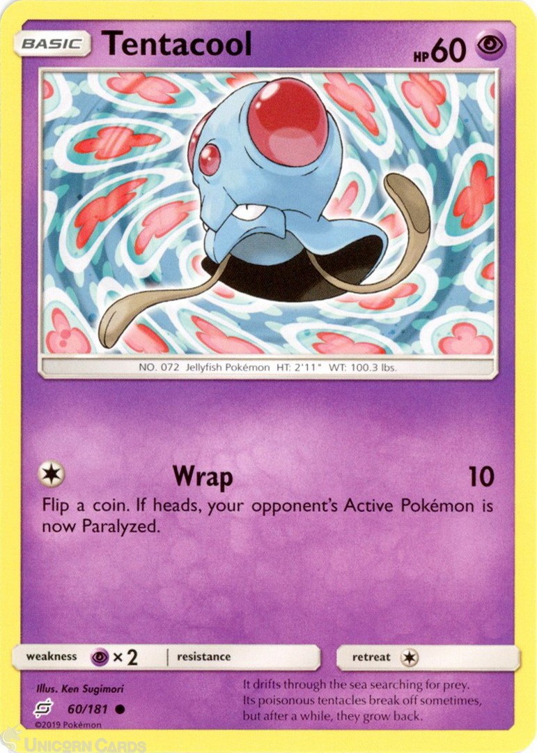 Tentacool 60/181 : Common Mint/Near Mint Pokemon Card : SM09: Team Up
