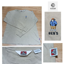 Ben Davis T Shirt Mens L Beige Long Sleeve Shirt