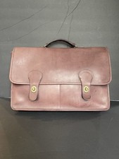 Coach Vintage Diplomat Briefcase 5170 Burgundy USA 1990 CREED BEAN BAG ERROR