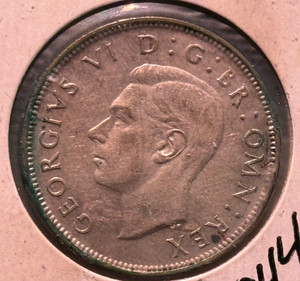 1944 George VI 50% Silver TWO SHILLING Coin Nice