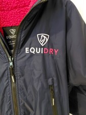REDUCED KIDS Equidry All Rounder Navy &Pink Long Length Riding Coat 8-10yrs &pound;100