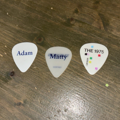 Dunlop Tortex White Guitar Picks Lot of 3 The 1975 Adam & Matty