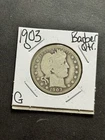 1903 O Barber Silver Quarter Nice G+ Good U.S. 25c Type Coin (Raw18238)