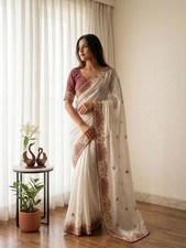 Saree Blouse Bollywood Party Wear Indian Pakistani New Sari Wedding Designer