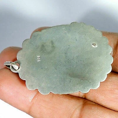 Joyería colgante enchapado en plata con piedras preciosas de jaspe natural Unakita h046 Foto 3 de 3