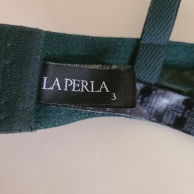 la perla lace underwire bra tassle accent deep forest green size 36C