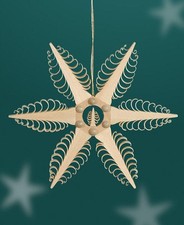 Tree Decoration Star With Tree 11.5X11.5X1Cm New Christmas Ornaments Wood