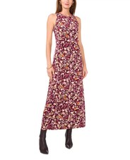 Vince Camuto Women's Dress Sz M Floral Sleeveless Keyhole-Back