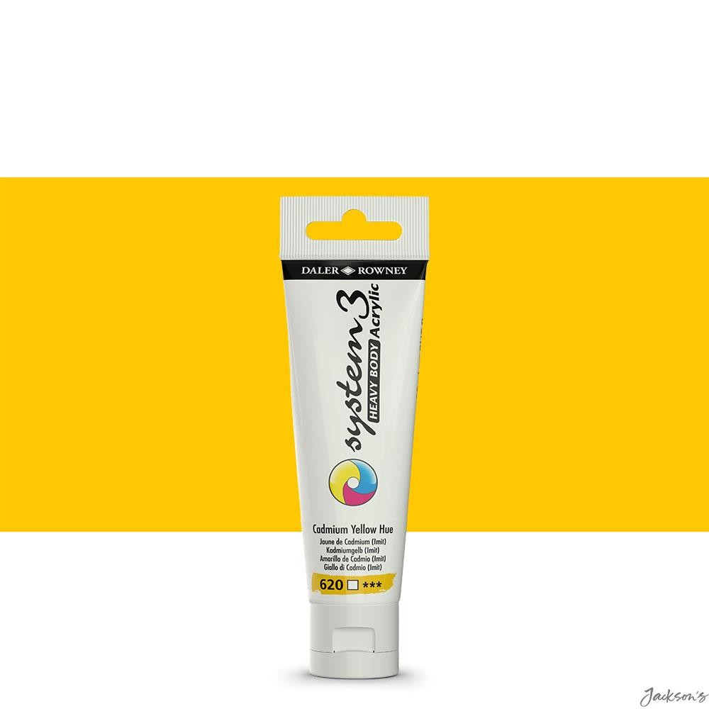 Daler-Rowney System3 Heavy Body Acrylic Paint 59ml Cadmium Yellow Hue Colour