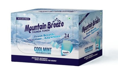 Mountain Breeze Oral Hygiene Mouth Freshener Sugar Free Cool Mint Blue