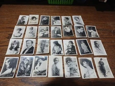Vintage Lot Of 27 Old Movie Star Traing Card/pictures. 