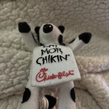 2005 Chick-Fil-A Cow Eat Mor Chikin More Chicken Small Plush Stuffed Animal 5"