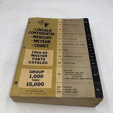 1960-1964 Lincoln Continental Mercury Meteor Comet Masters Parts Catalog