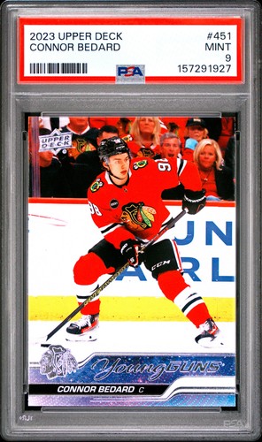 2023 UD #451 CONNOR BEDARD ROOKIE RC PSA 9