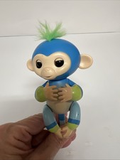Wowed Fingerlings Monkey Blue  Green Interactive Toy Tested  Working