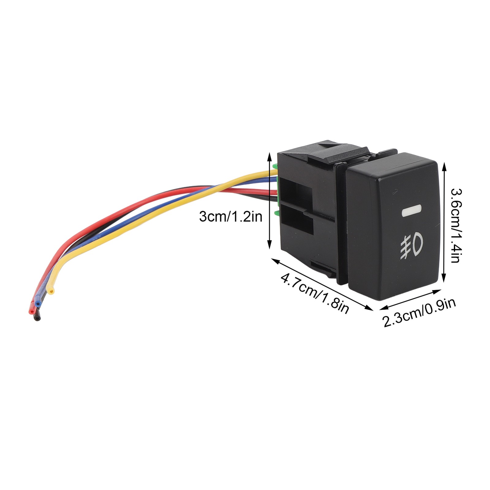 ­4 Pole 12V Push Button Switch With LED Background Indicator Lights Compatible