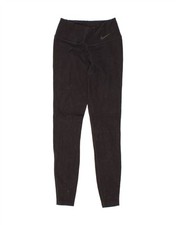NIKE Womens Dri Fit Leggings UK 6 XS Black Nylon AA14