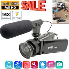 FHD 1080P Video Camera Camcorder 16X Zoom Digital 2.4 In rotatable Screen w/Mic^