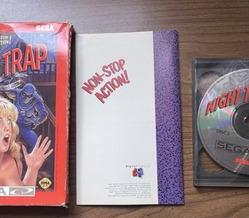 Night Trap (Sega CD) Red Box Variant CIB w/ Manual 2 Discs Near Mint  Reg Card
