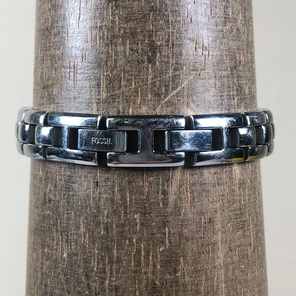 Женские кварцевые часы Fossil Big Tic ES-8671 Dress Kaleido серебристые 24 мм 6 1/2 дюйма - Изображение 4 из 4